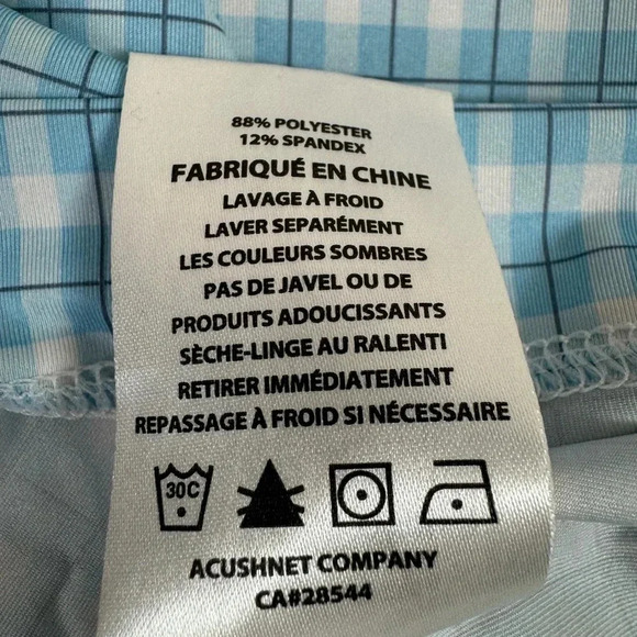 Foot Joy Men’s Pocket Polo‎ Shirt Blue Check Size Large - Picture 4 of 7